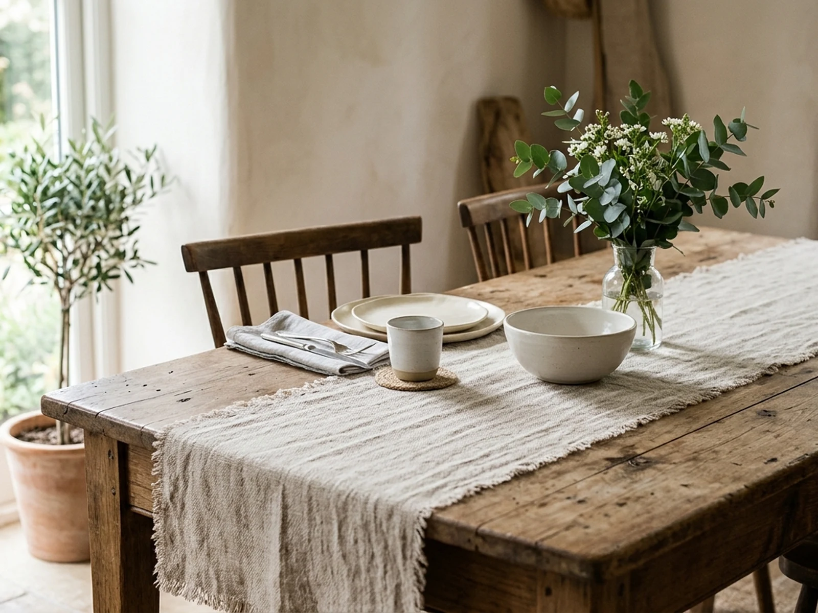 Caminos de mesa de lino